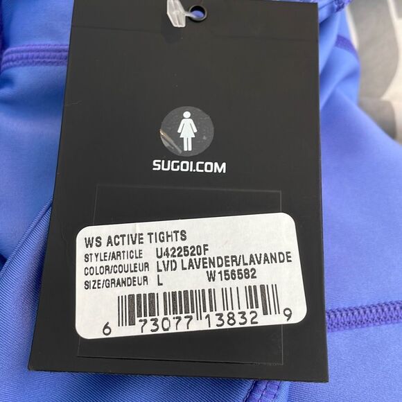 Sugoi Women's Active Tights Leggings Pants Lavender Purple L - Picture 10 of 13